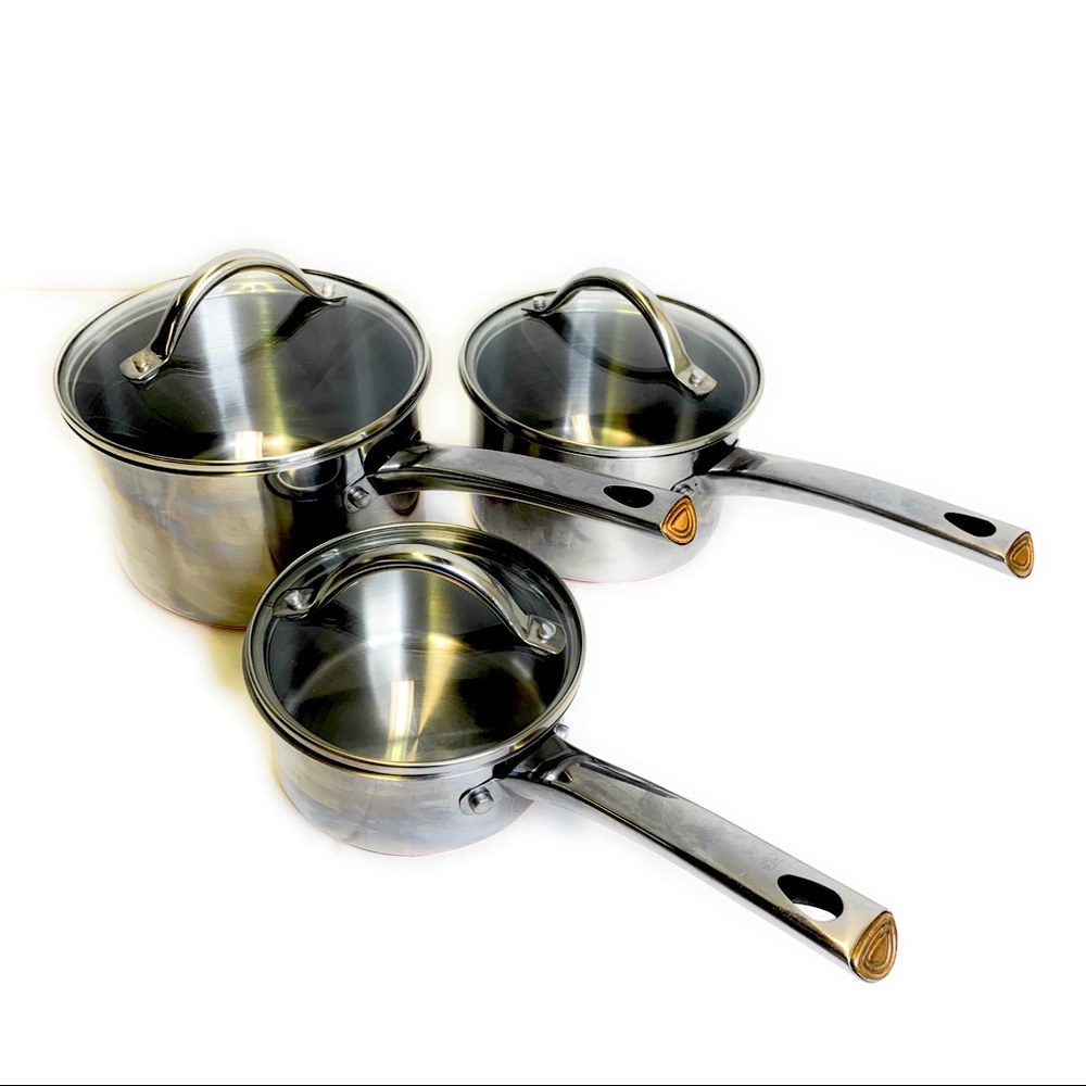 Farberware Copper Clad Bottom Sauce Pots With Lids